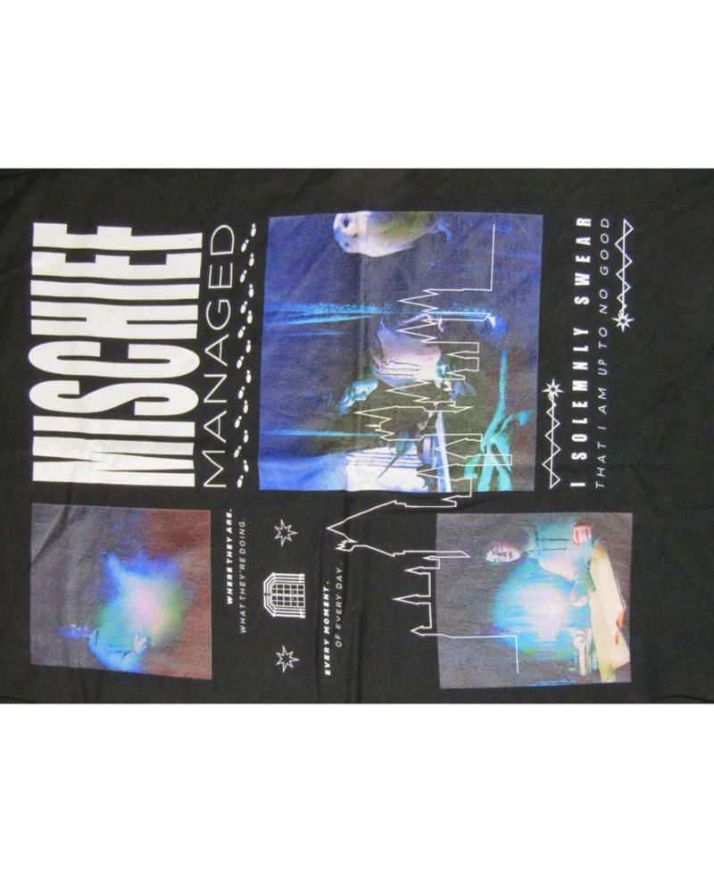 Big & Tall Hedwig Mischief Managed Black Graphic Tee Shirt-4XL