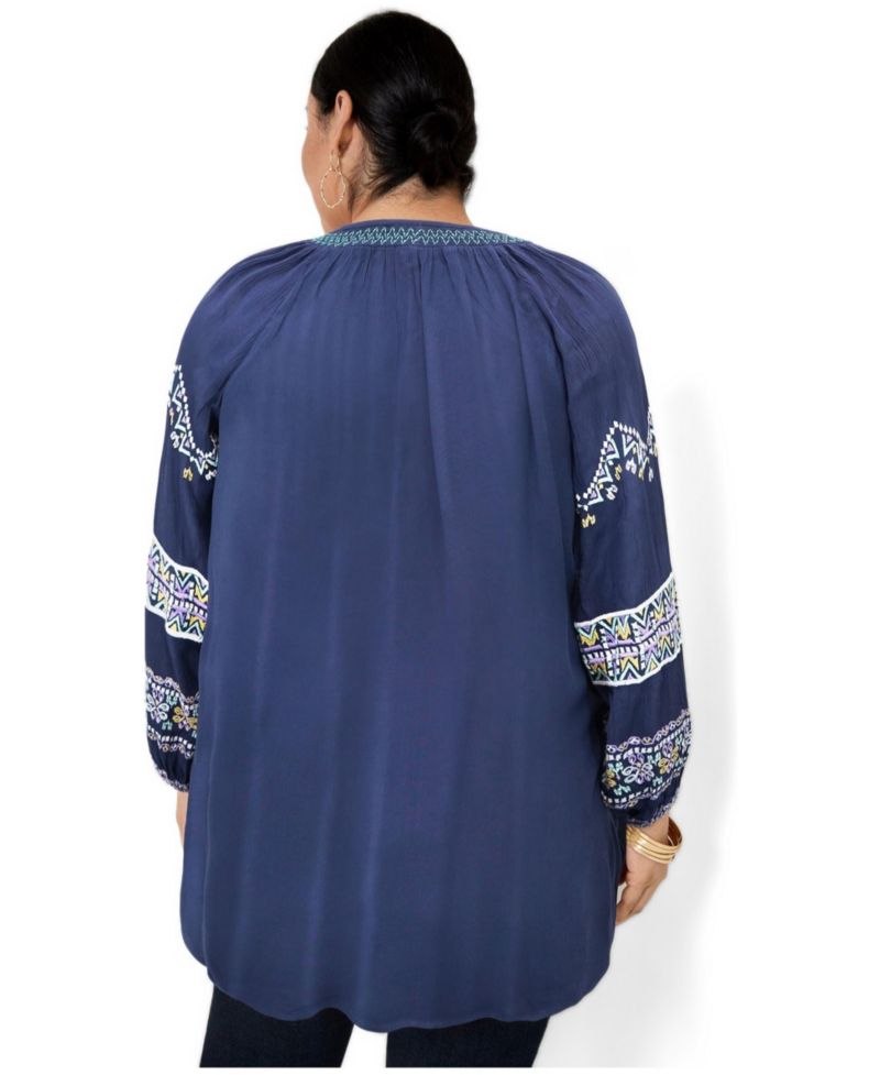 Women's June and Vie Embroidered Peasant Blouse