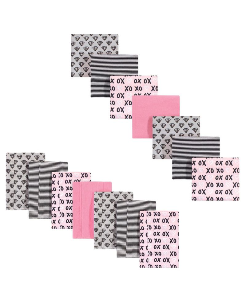 14Pc Burp Cloths and Receiving Blankets
