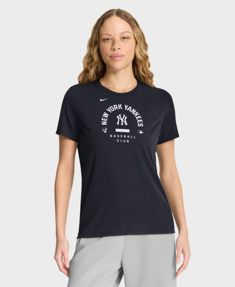 Women's Navy New York Yankees Authentic Collection Early Work Tri-Blend Dri-FIT T-Shirt