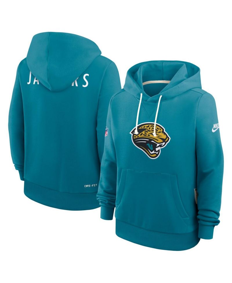 Women's Teal Jacksonville Jaguars Sideline Standard Issue Throwback Dri-FIT Hoodie