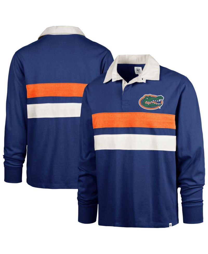 Men's Royal Florida Gators Clubhouse Knox Thames Long Sleeve Rugby Polo Shirt