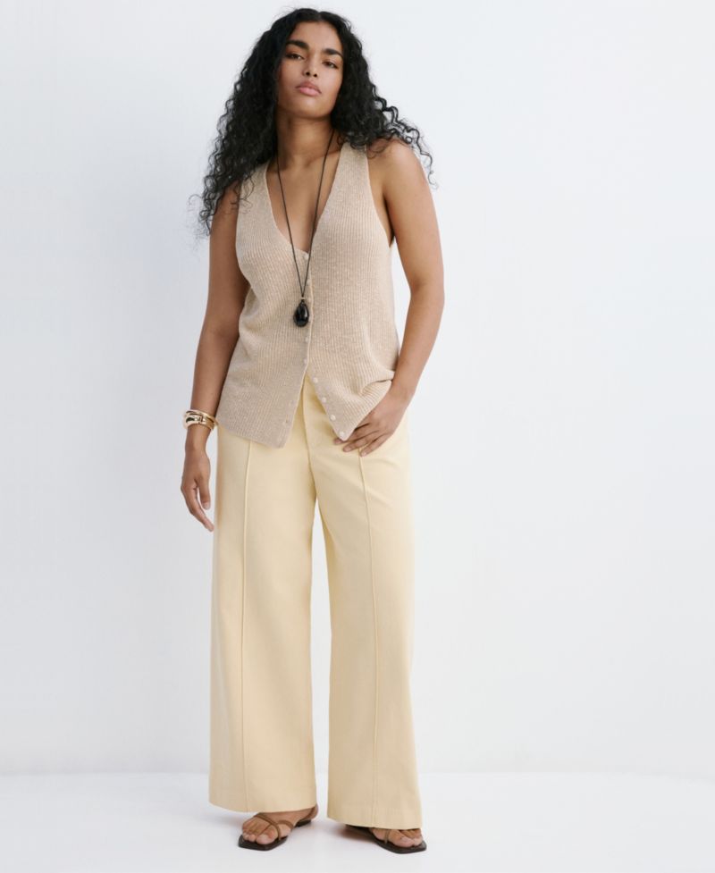 Women's Stitching High-Waisted Wide Leg Jeans