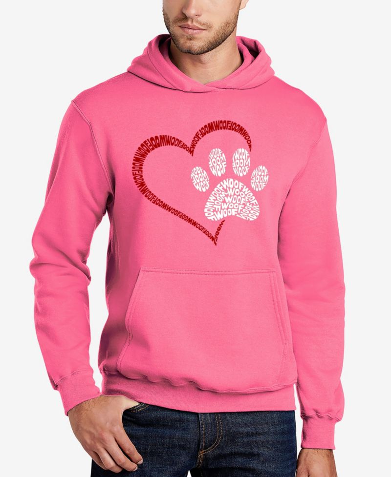 Paw Heart - Men's Word Art Hooded Sweatshirt