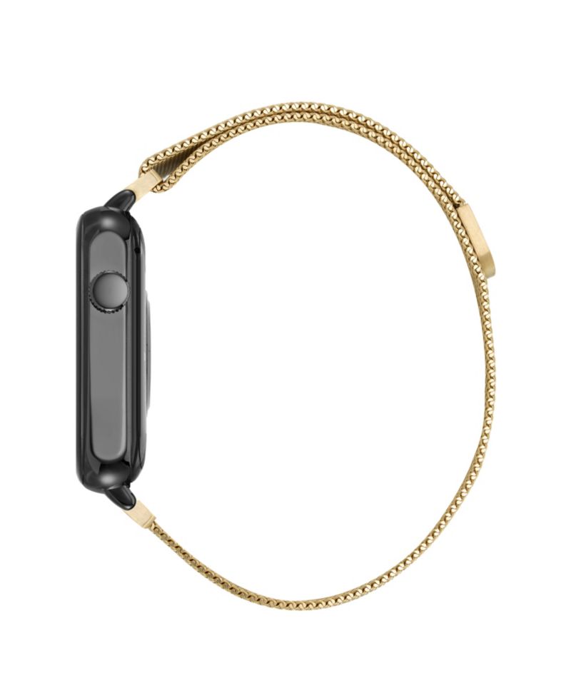 Women's Connect It Stellar Smartwatch with Gold-Tone Stainless Steel Mesh and Red Silicone Band, 45mm