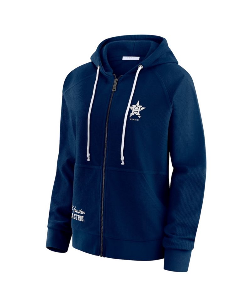 Women's Navy Houston Astros Vintage Full-Zip Raglan Hoodie