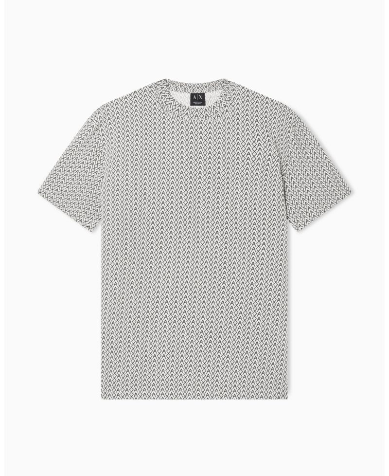 Men's Short Sleeve Allover Logo Print T-Shirt