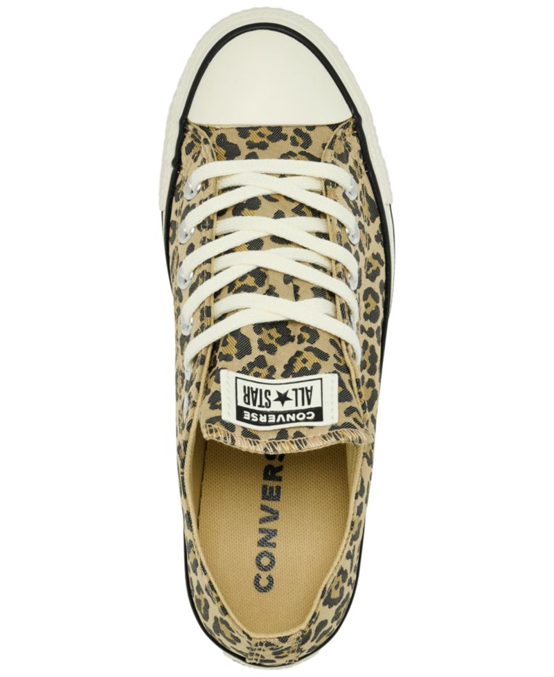 Women's Chuck Taylor All Star Leopard Jacquard Low Top Lifestyle Sneakers from Finish Line