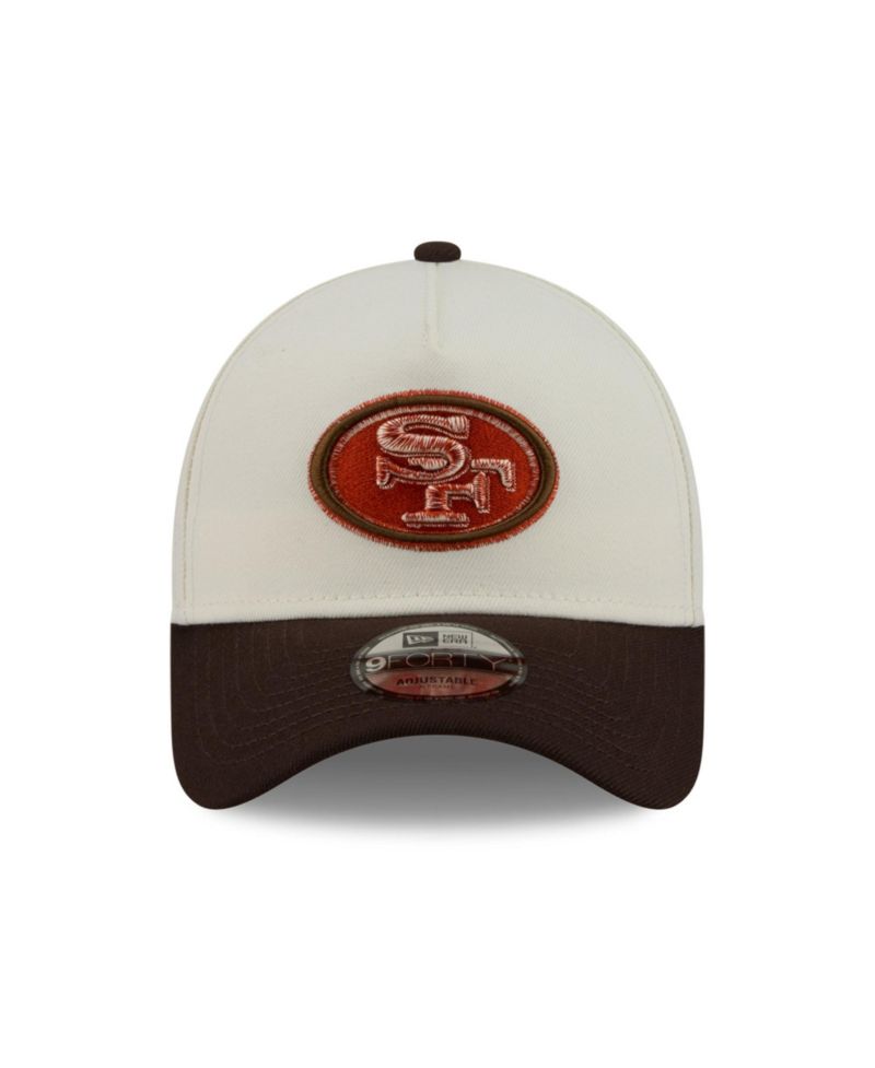 Men's Cream/Brown San Francisco 49ers Pumpkin Spice A-Frame 9FORTY Adjustable Hat