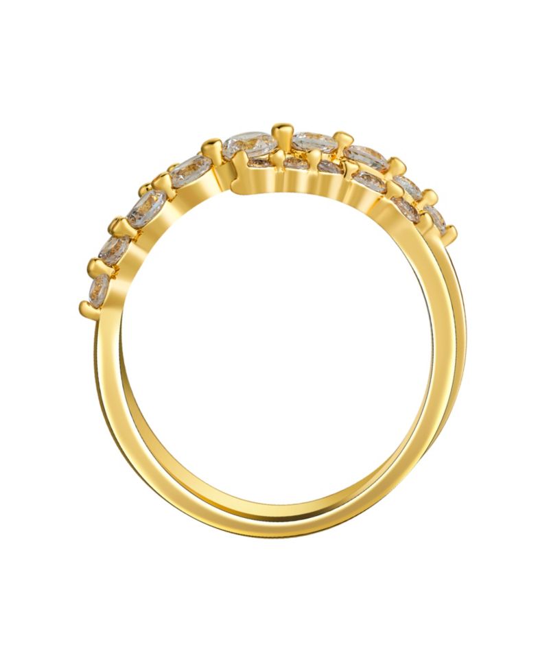 Cubic Zirconia Spiral Ring