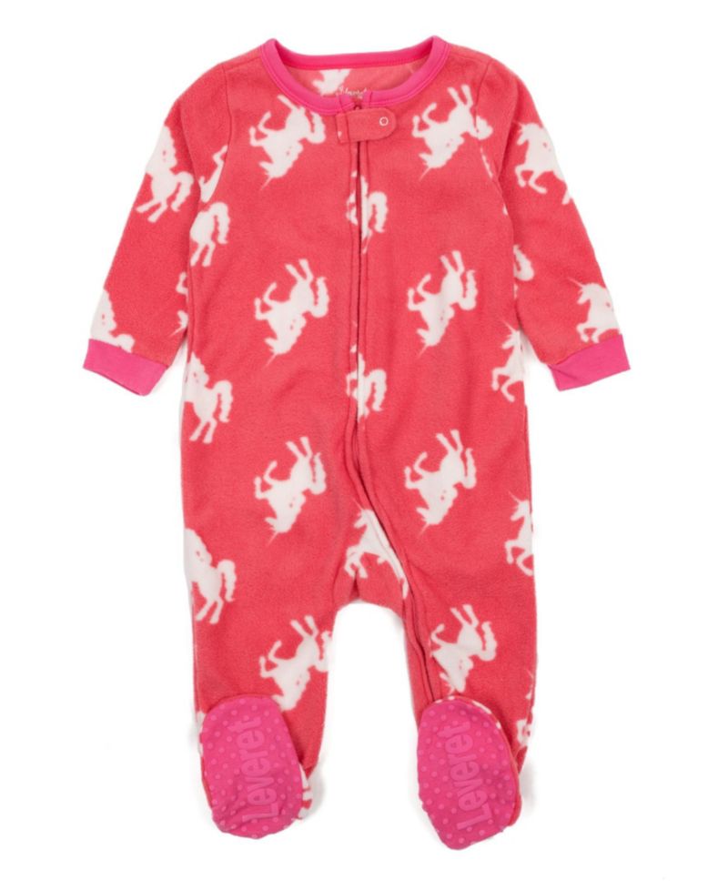 Baby Girls Matching Family One-Piece Sleep 'n Play Fleece Footed Pajamas - Cute and Playful Prints (03M-24M)