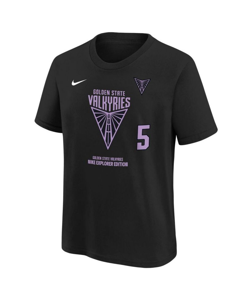 Big Boys and Girls Kayla Thornton Black Golden State Valkyries Explorer Edition Player Name & Number T-Shirt