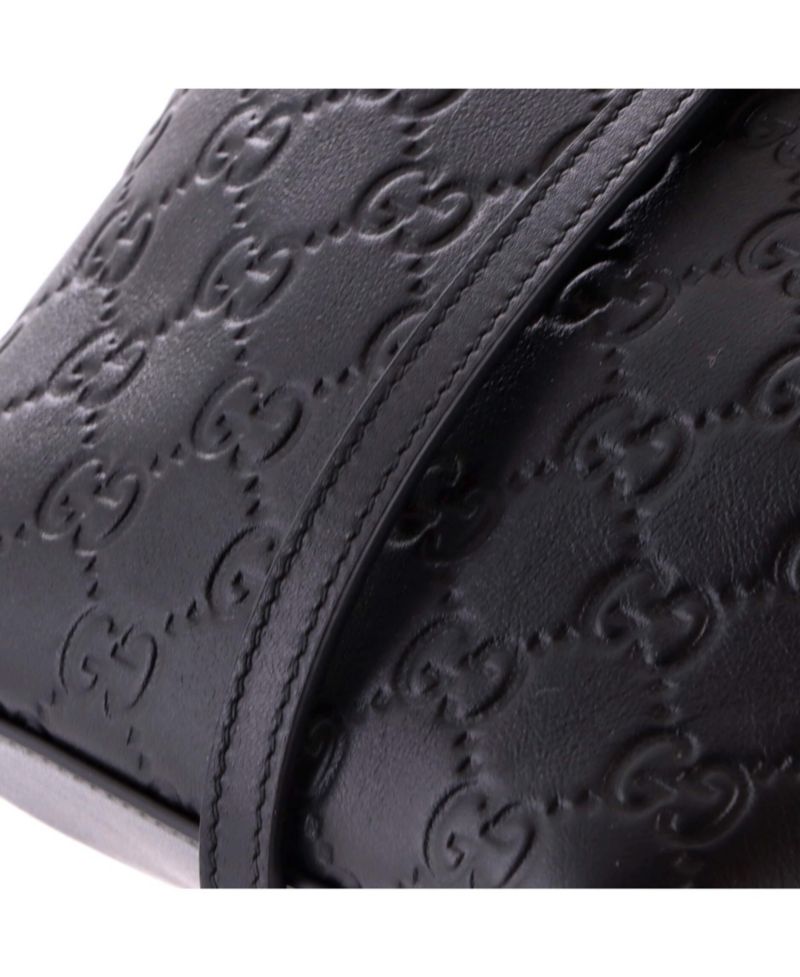 Nano GG Emblem Bucket Bag GG Debossed Leather