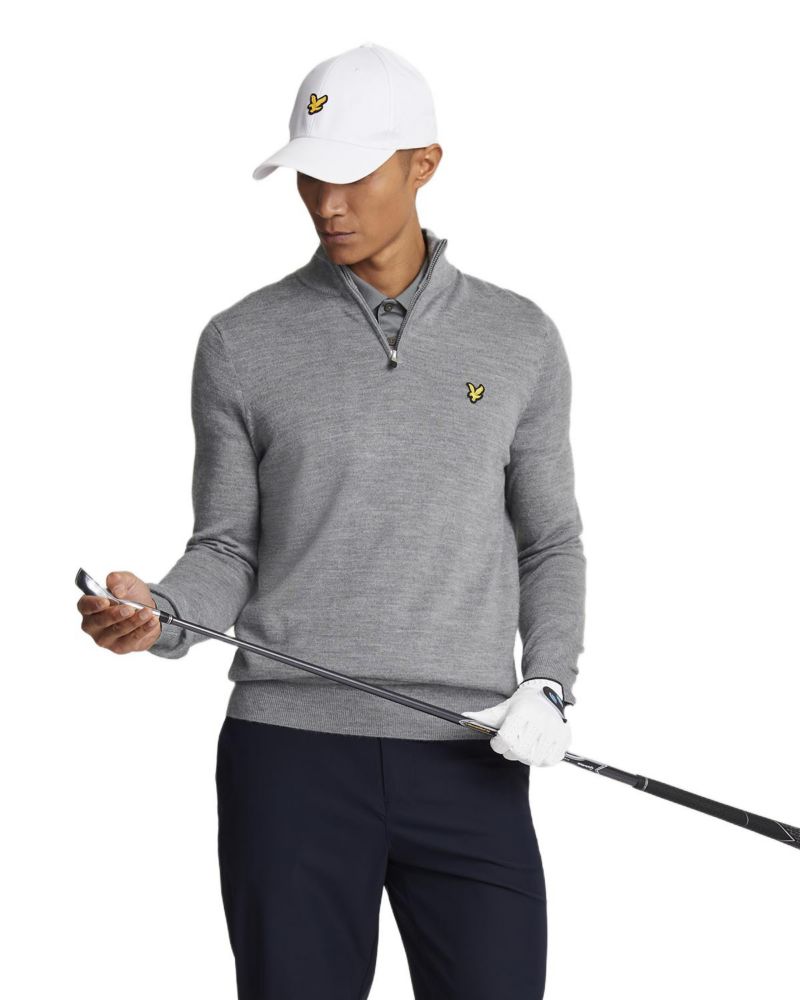 Men's Golf Quarter Zip Merino Sweater