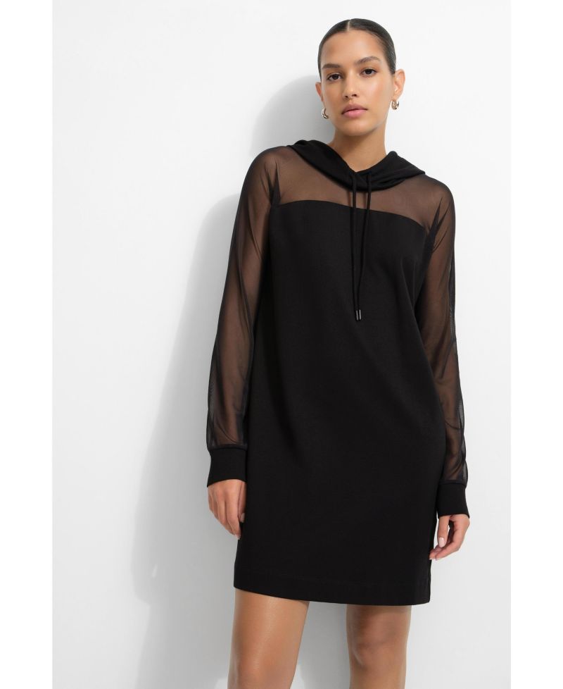 Women's Park Mesh-Panel Hooded Sweatshirt Dress