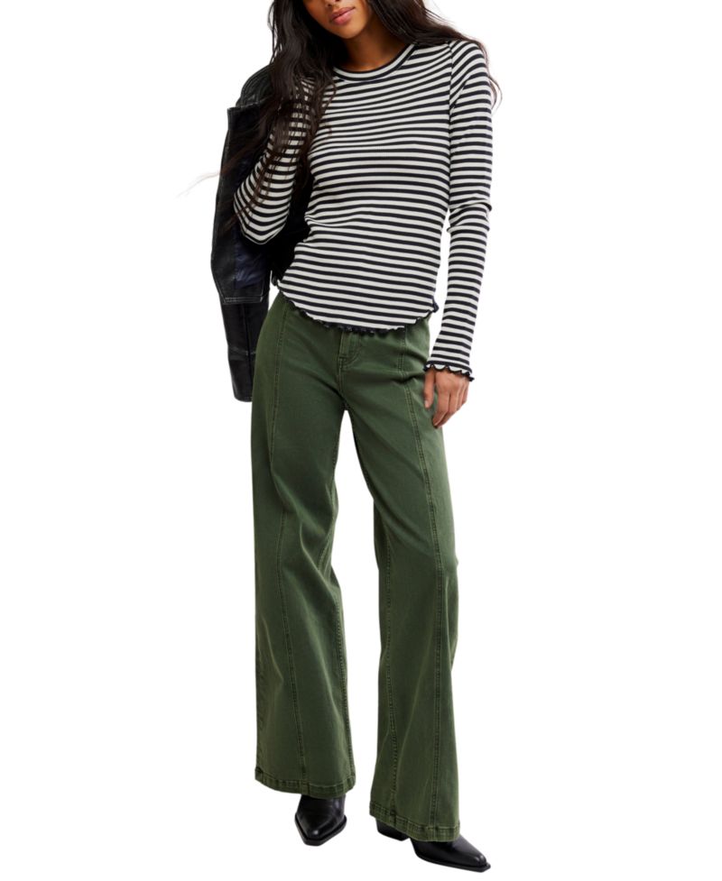 Women's We The Free Easy Does It Long-Sleeve Striped T-Shirt