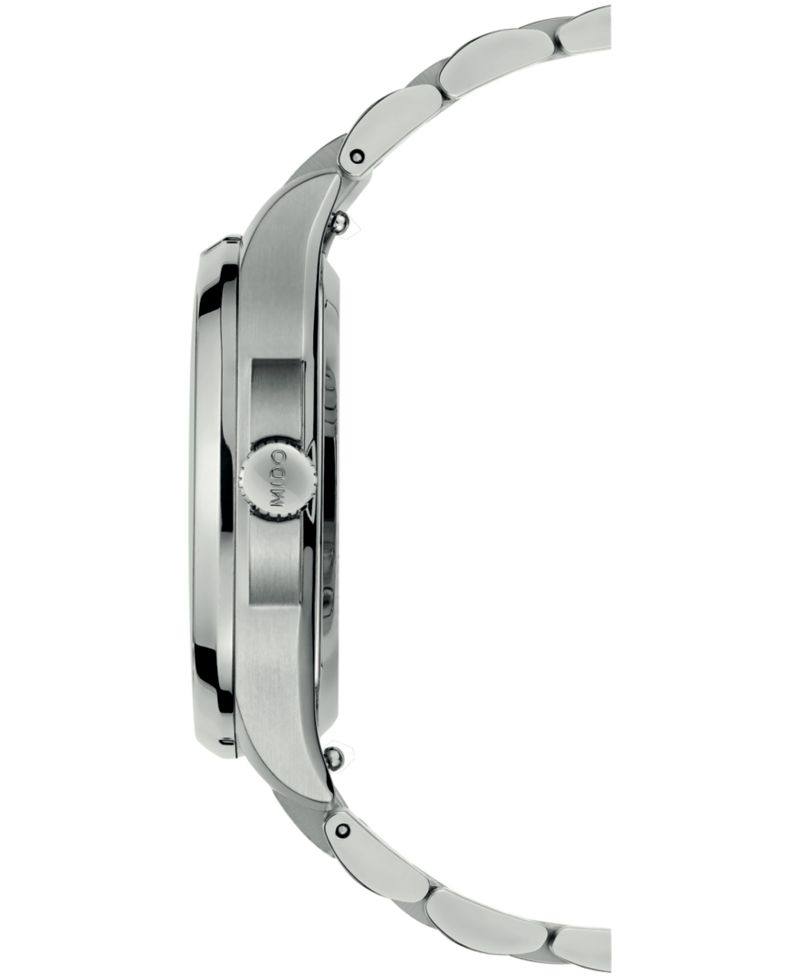Unisex Swiss Automatic Multifort TV 35 Silver Stainless Steel Watch 35mm