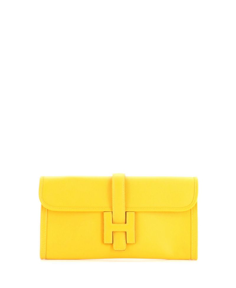 HERM&Eacute;S 29 Jige Elan Epsom Leather Clutch