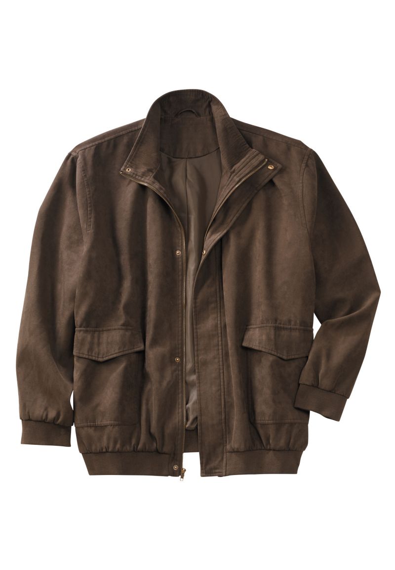 Men's Microsuede Bomber Jacket
