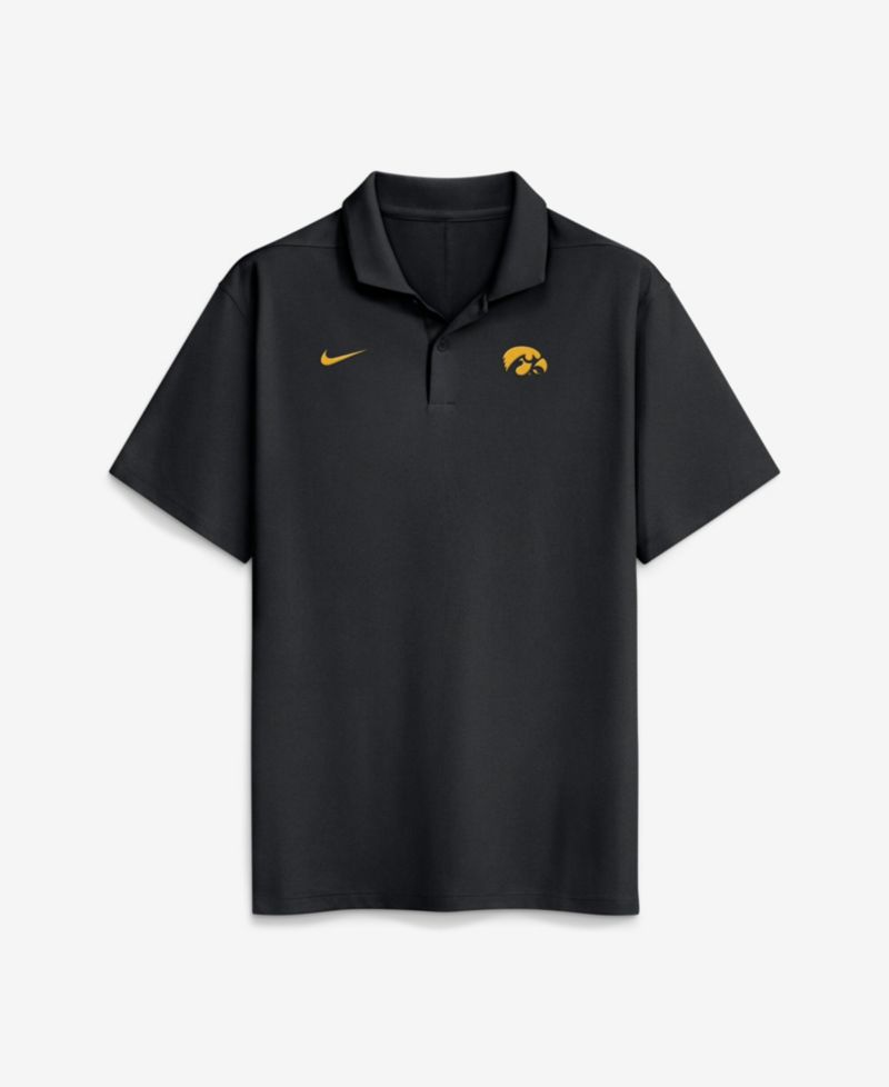 Men's Black Iowa Hawkeyes Primetime Victory Plus Dri-FIT Polo Shirt