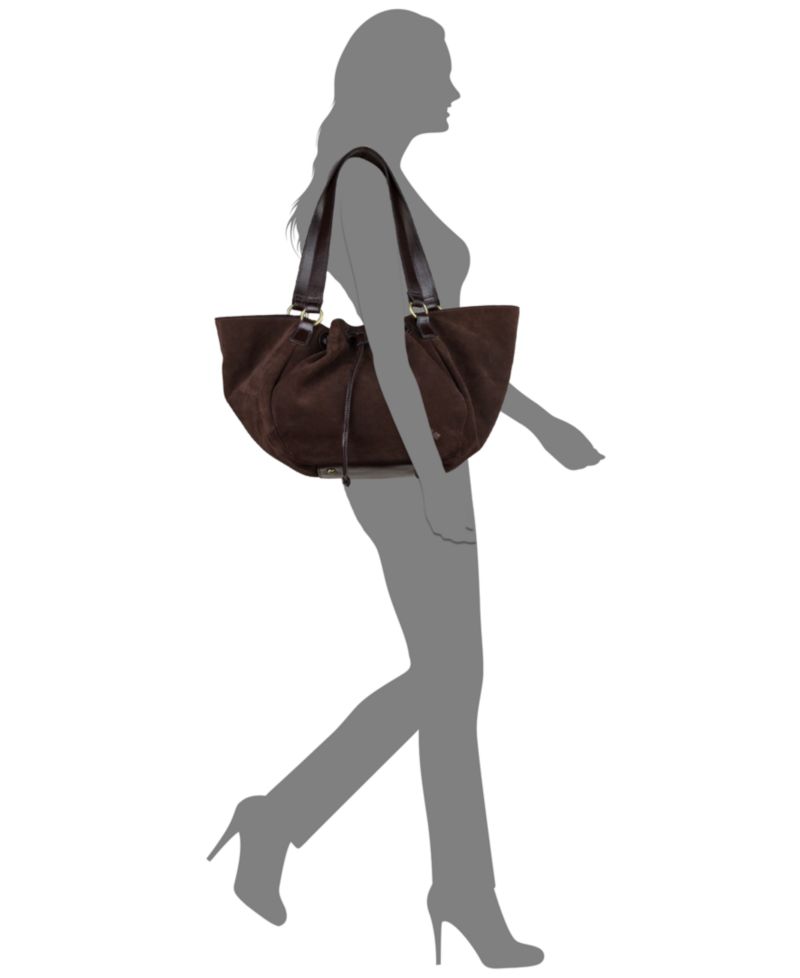 Mads Small Suede Drawstring Tote Bag