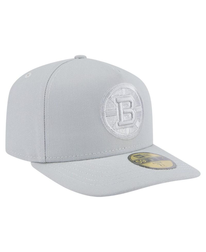 Men's Gray Boston Bruins Color Pack A-Frame 59FIFTY Fitted Hat