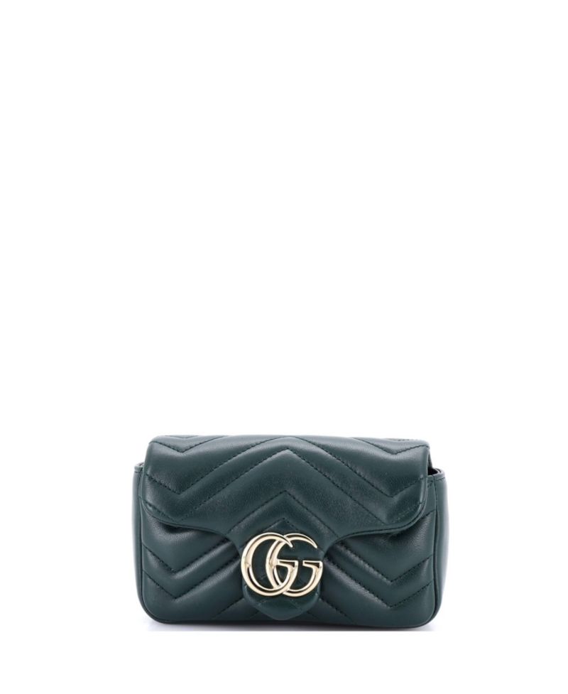 Super Mini GG Marmont Flap Bag Matelasse Leather