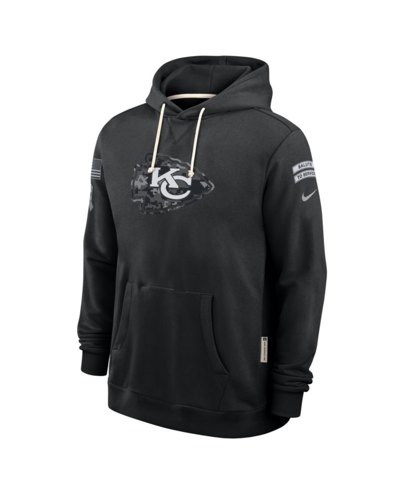 Men's Black Kansas City Chiefs 2026 Salute to Service Sideline Pullover Hoodie
