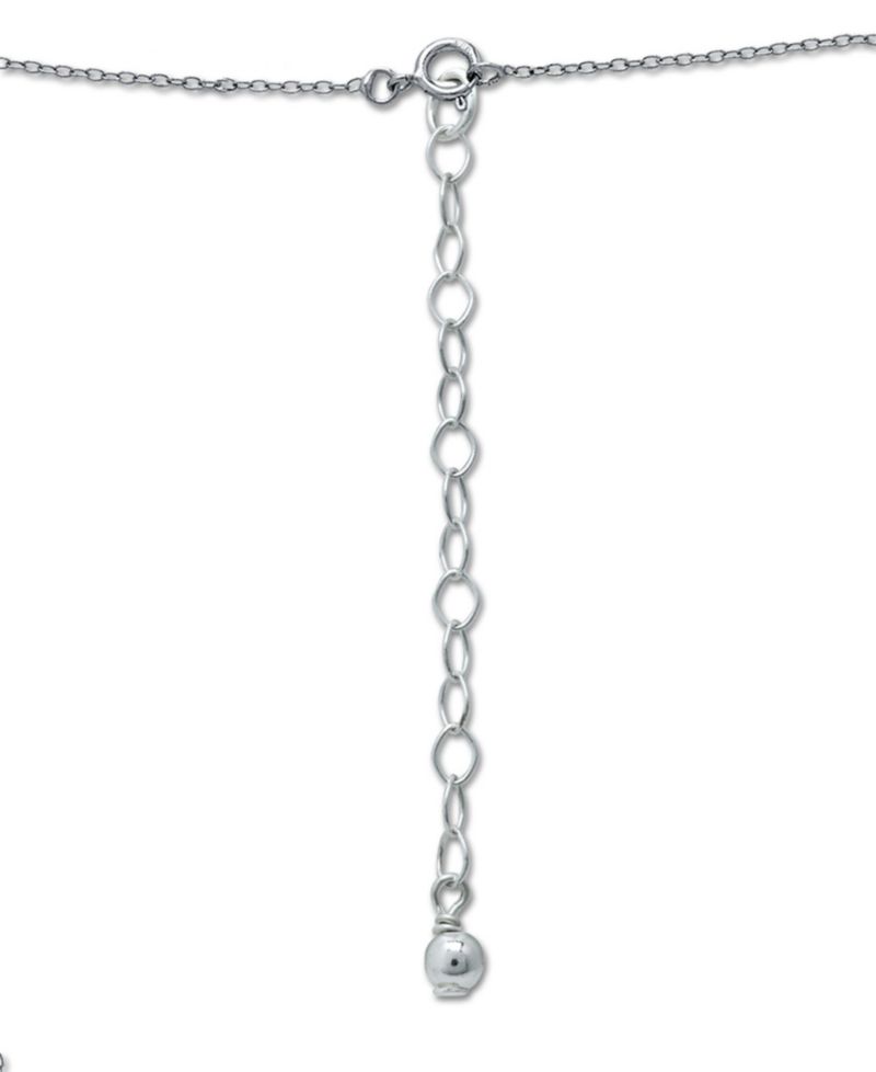 Lab Grown Ruby and Cubic Zirconia Cross Pendant