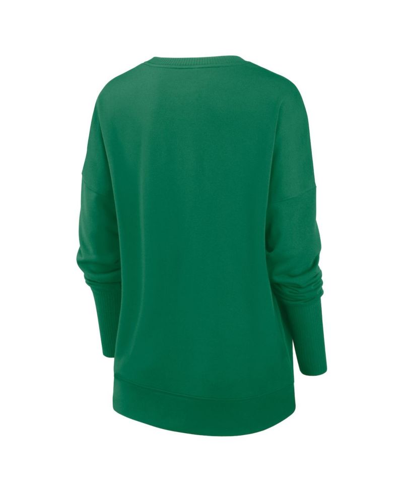 Women's Green New York Jets Rewind Playback Icon Performance Pullover Sweatshirt