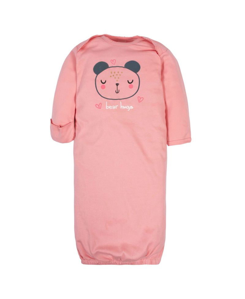 Baby Girls Fleece-Lined Gb 4Pk Gowns
