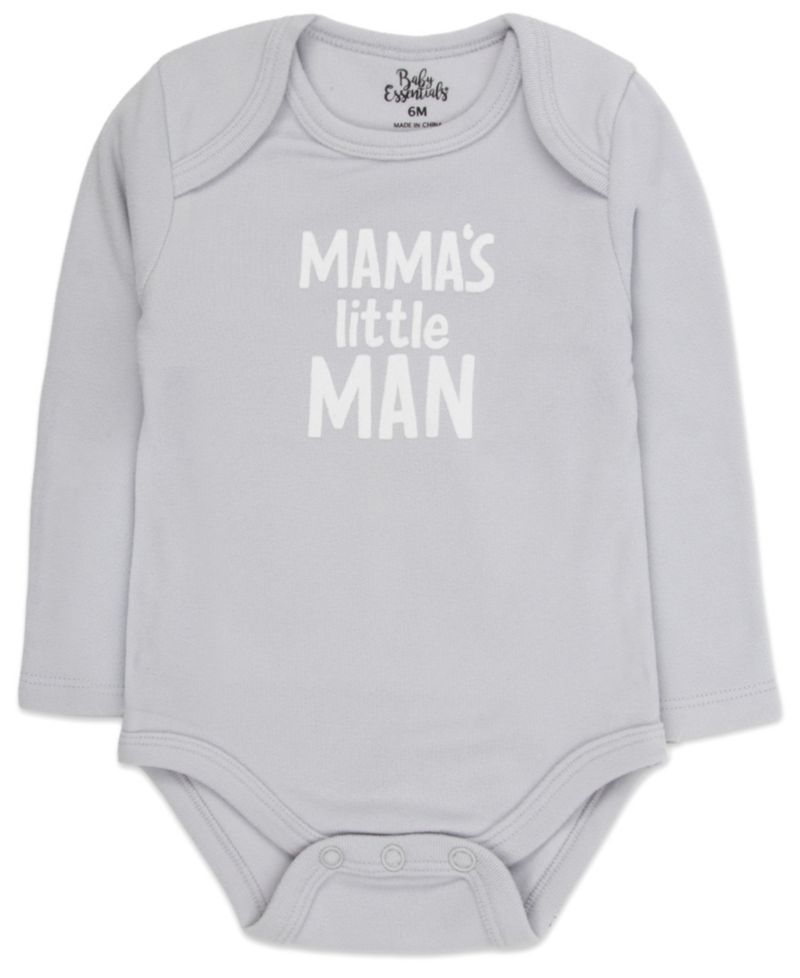 Baby Boys' Crewneck Long-Sleeve 3-Piece Bodysuit Set