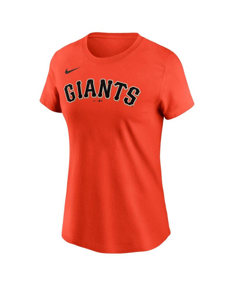 Women's Justin Verlander Orange San Francisco Giants Fuse Name & Number T-Shirt