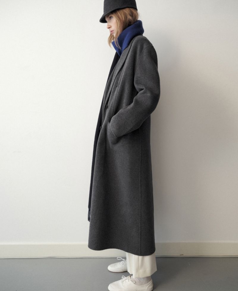 Women's Selection Wool-Cashmere Blend Long Double-Breasted Coat