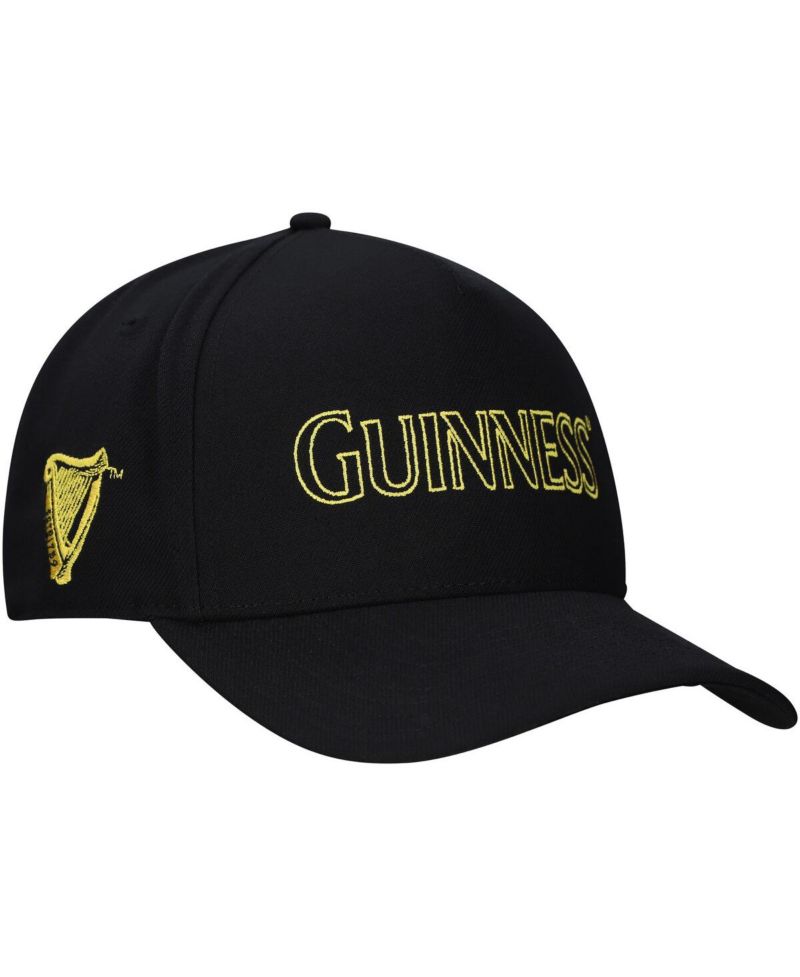 Men's Black Guinness A-Frame Snapback Hat