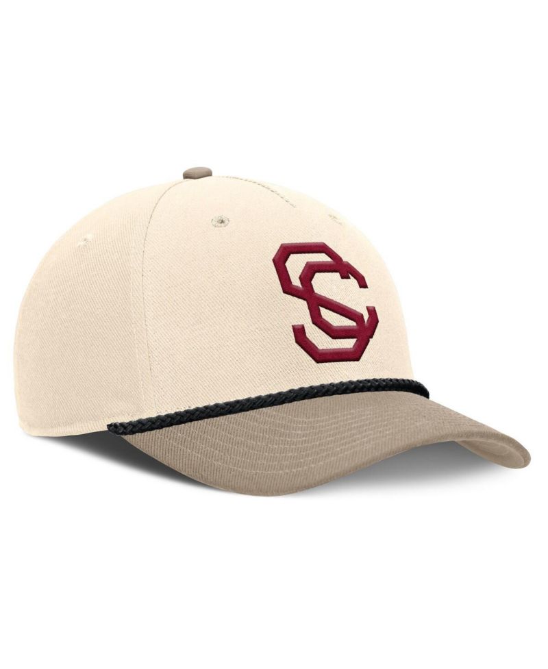 Men's Natural USC Trojans Rise Legacy Throwback Logo Adjustable Hat