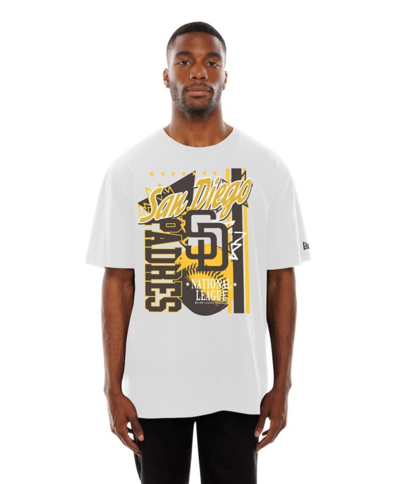 Men's White San Diego Padres Big Graphic Domestic T-Shirt