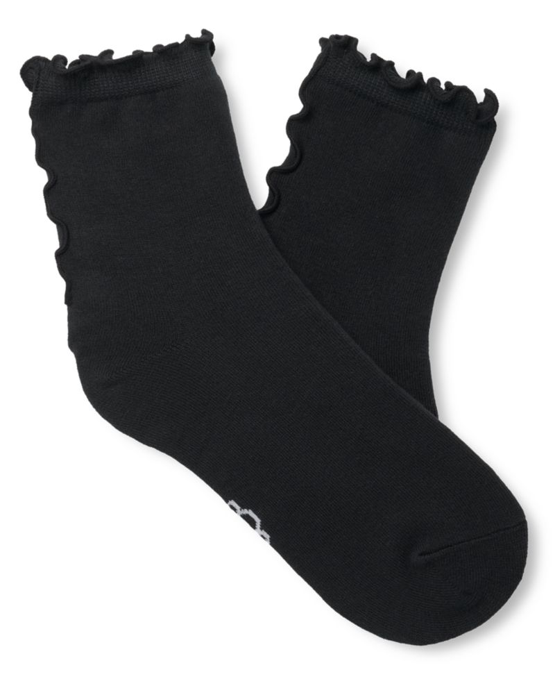 UGG Women's Karsyn Lettuce Edge Quarter Logo Socks