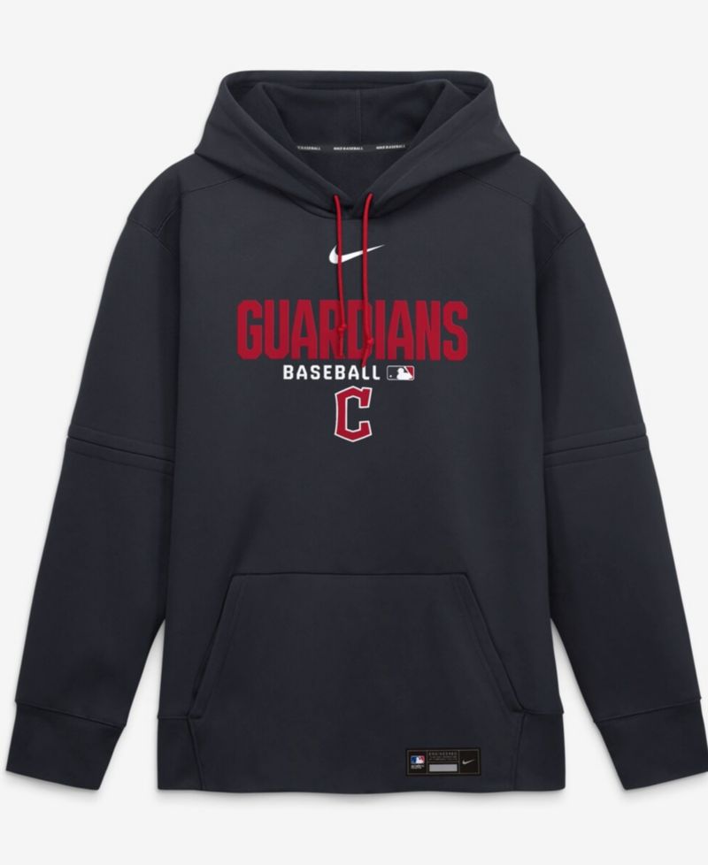 Men's Navy Cleveland Guardians Authentic Collection Therma-FIT Hoodie