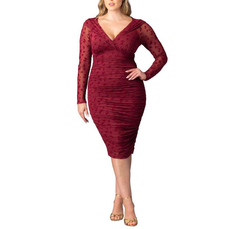 Plus Size Betsey Ruched Body-Con Midi Dress