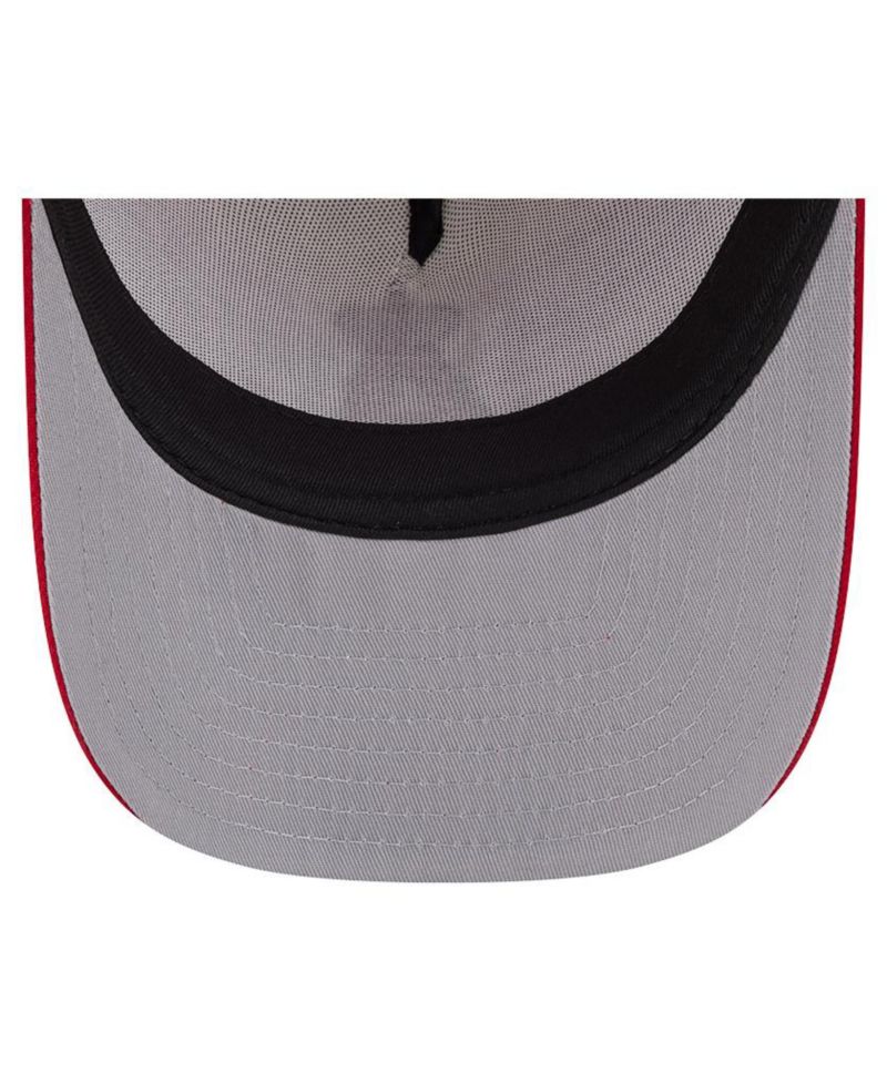 Men's Cream/Red Los Angeles Angels Banner A-Frame 9FIFTY Trucker Snapback Hat