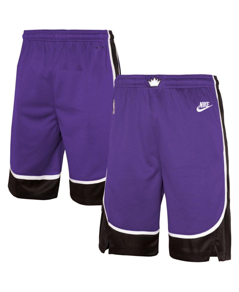 Big Boys and Girls Purple Sacramento Kings 2024/25 City Edition Swingman Performance Shorts