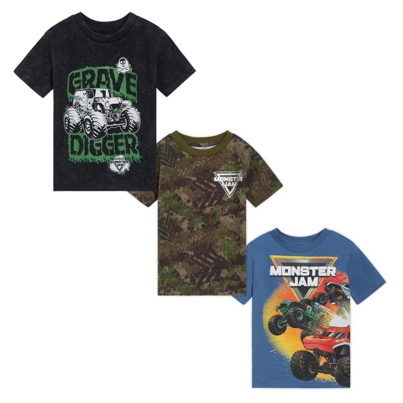 Boys' 3-Pack Short Sleeve Cotton T-Shirts
