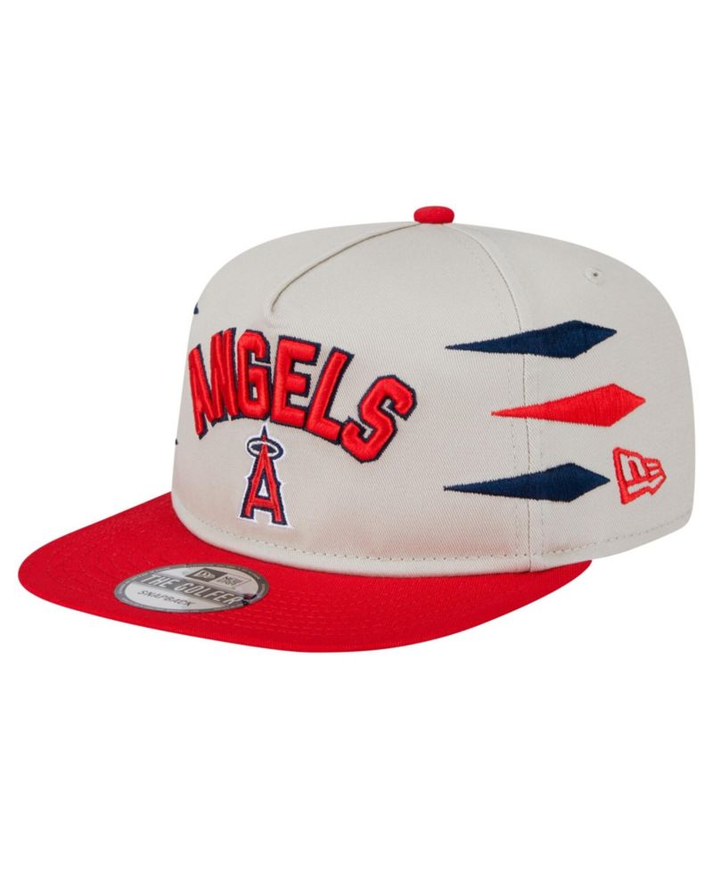 Men's Cream Los Angeles Angels Iron Golfer Snapback Hat