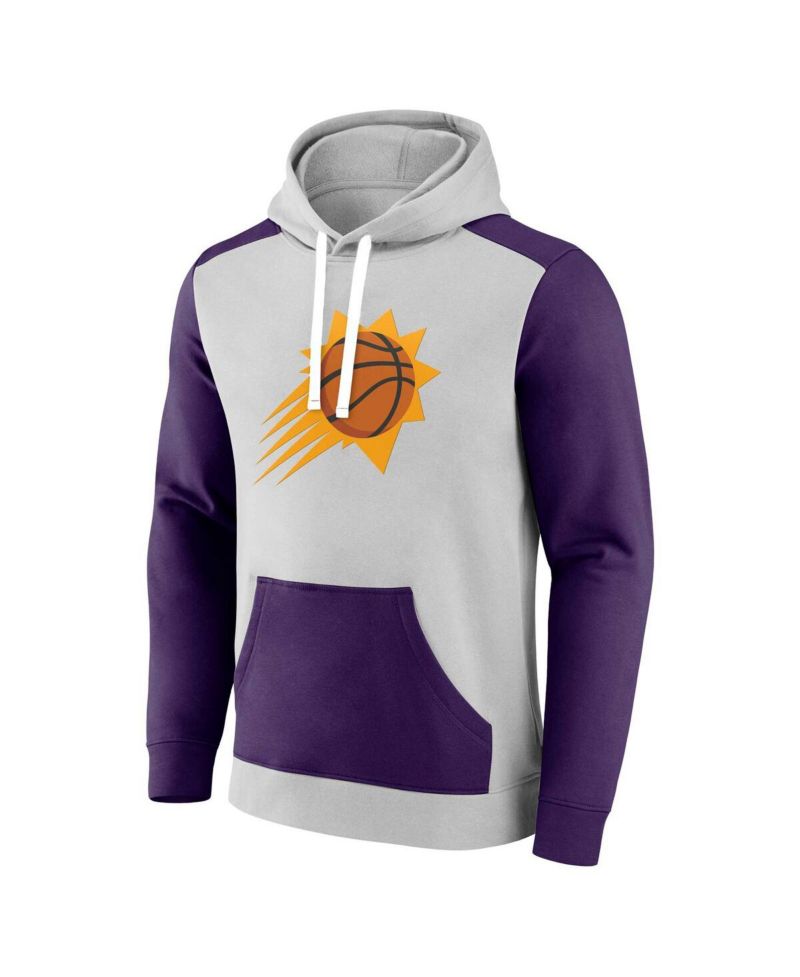 Men's Gray, Purple Phoenix Suns Arctic Colorblock Pullover Hoodie