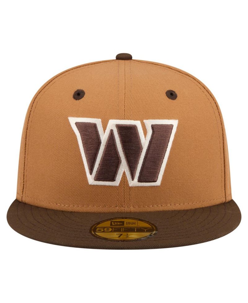 Men's Light Brown/Dark Brown Washington Commanders Two-Tone Walnut 59FIFTY Fitted Hat