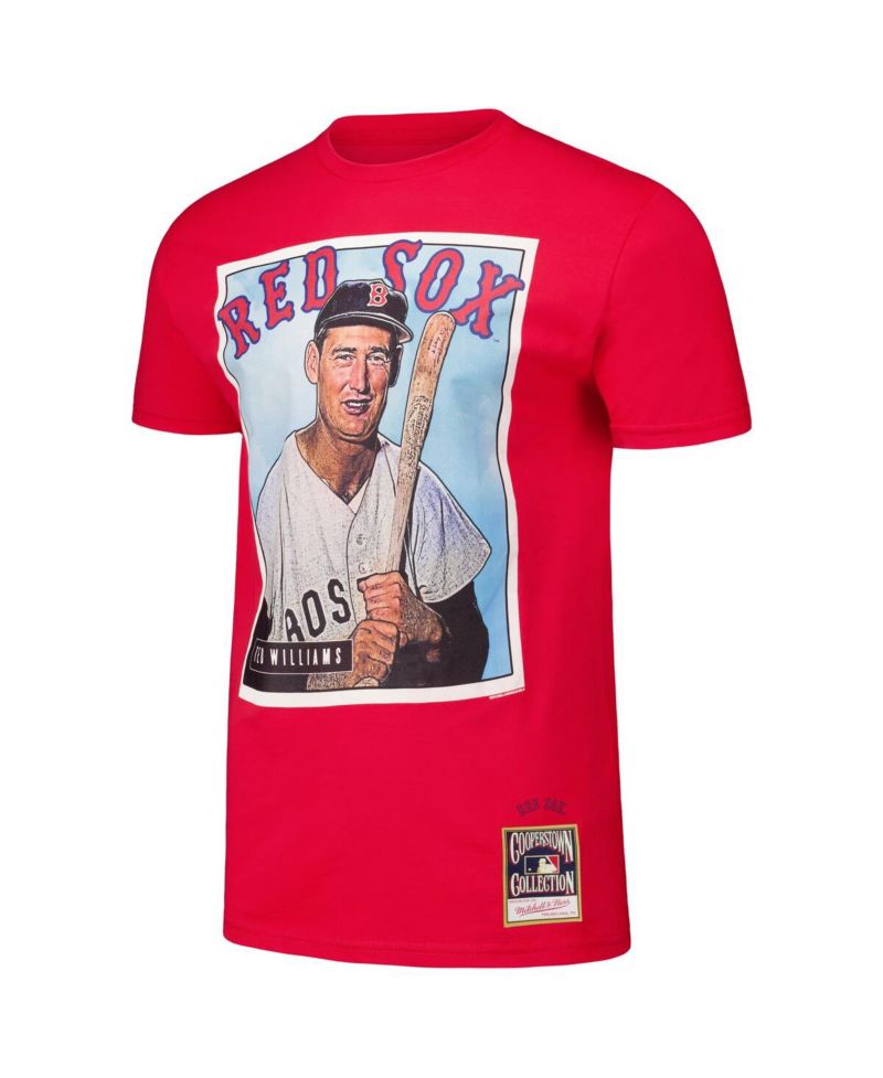 Men's Ted Williams Red Boston Red Sox Cooperstown Collection Collectors Connection T-Shirt