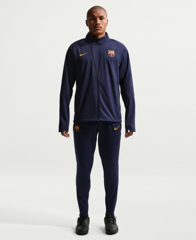 Men's Blue Barcelona Strike Shield Full-Zip Hooded Rain Jacket