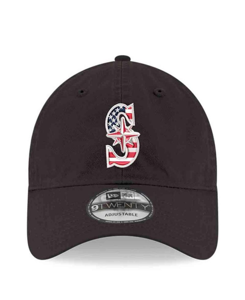 Men's Black Seattle Mariners America 250 9TWENTY Adjustable Hat