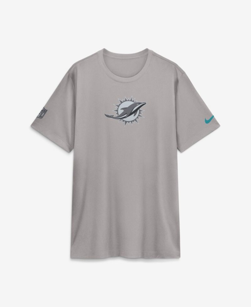 Men's Gray Miami Dolphins Sideline Lead The Charge Legend Dri-FIT T-Shirt